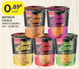 Spar Cigala banzai noodle vários sabores promoção