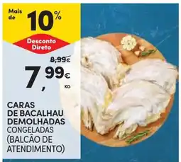 Continente Caras de bacalhau demolhadas congeladas promoção