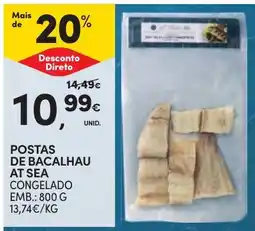 Continente Postas de bacalhau at sea congelado promoção