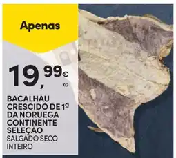 Continente Bacalhau crescido de 1ª da noruega continente seleção salgado seco inteiro promoção