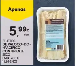 Continente Filetes de paloco-do-pacifico continente seco promoção
