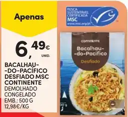 Continente Bacalhau-do-pacífico desfiado continente promoção
