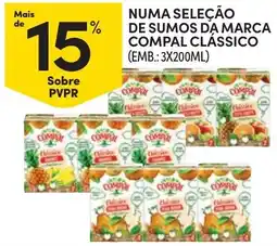 Continente sumos da marca compal clássico promoção