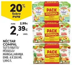 Continente Néctar compal promoção