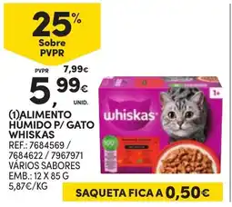 Continente Alimento Húmido P/ Gato Whiskas promoção