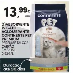 Continente absorvente p/ gato aglomerante continente pet premium promoção