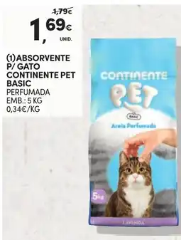Continente Absorvente p/ gato continente pet basic perfumada promoção