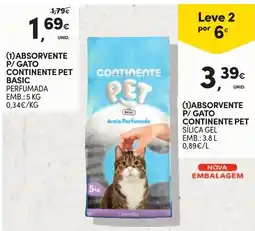 Continente Absorvente p/ gato continente pet basic perfumada promoção