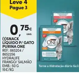 Continente Snack líquido p/ gato purina one promoção