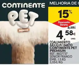 Continente Alimento seco p/ gato continente pet premium promoção