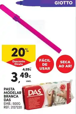 Continente Pasta modelar branca das promoção