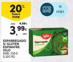 Continente esparregado de espinafre iglo promoção