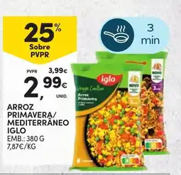 Continente Arroz primavera/ mediterrâneo iglo promoção