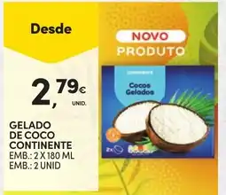 Continente gelado de coco continente promoção