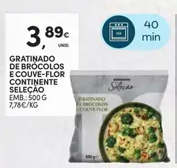Continente Gratinado de brócolos e couve-flor continente seleção promoção