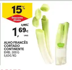 Continente Alho francês cortado continente promoção
