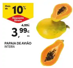 Continente Papaia de avião inteira promoção