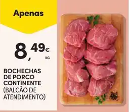 Continente Bochechas de porco continente promoção