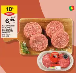 Continente Hambúrguer de bovino com picanha continente seleção promoção