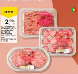 Continente Hambúrger / Almôndegas / Carne picada de porco continente promoção