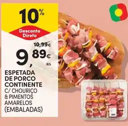 Continente espetada de porco continente promoção