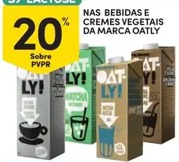 Continente Nas bebidas e cremes vegetais da marca oatly promoção
