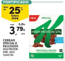 Continente Cereais Special K Kelloggs High Protein promoção