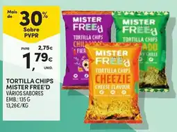 Continente tortilla chips mister free'd vários sabores promoção