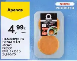 Continente Hambúrguer de salmão mowi fresco promoção