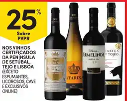 Continente Nos vinhos certificados da peninsula de setúbal, tejo e lisboa promoção