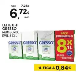 Continente Leite uht gresso meio gordo promoção