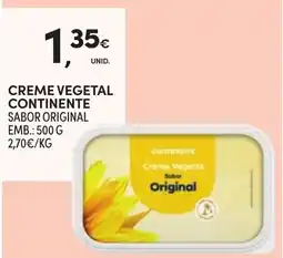 Continente Creme vegetal continente sabor original promoção