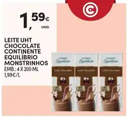 Continente Leite uht chocolate continente equilíbrio monstrinhos promoção