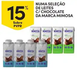 Continente Numa seleção de leites c/ chocolate da marca mimosa promoção