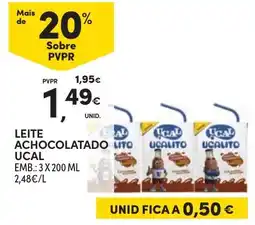 Continente Leite achocolatado ucal promoção