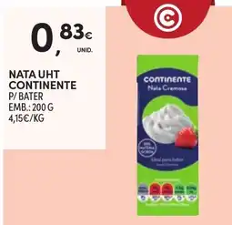 Continente Nata UHT Continente promoção