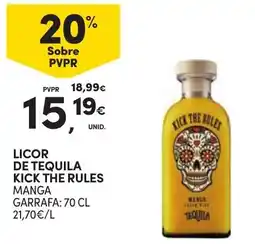 Continente licor de tequila kick the rules manga promoção