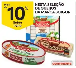 Continente queijos da marca soignon promoção