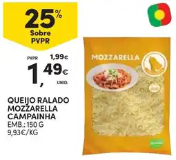 Continente Queijo ralado mozzarella campainha promoção