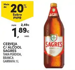 Continente Cerveja c/ álcool sagres promoção