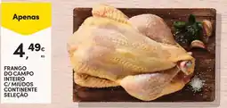 Continente Frango do campo inteiro c/ miudos continente seleção promoção