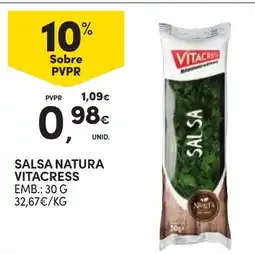 Continente Salsa natura vitacress promoção