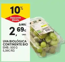Continente Uva biológica continente bio promoção