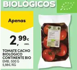 Continente Tomate cacho biológico continente bio promoção