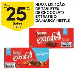 Continente Tabletes de chocolate extrafino da marca Nestlé promoção