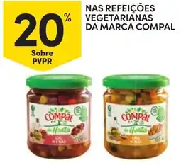 Continente Nas refeições vegetarianas da marca compal promoção