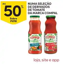 Continente numa seleção de derivados de tomate da marca compal promoção