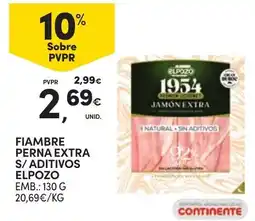 Continente Fiambre perna extra s/aditivos elpozo promoção