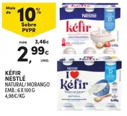 Continente Kéfir Nestlé Natural/Morango promoção