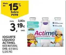 Continente Iogurte líquido actimel kids natural promoção
